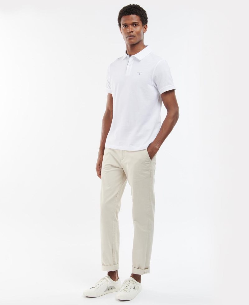 White Barbour Birkhill Polo Shirt | IAN-794360