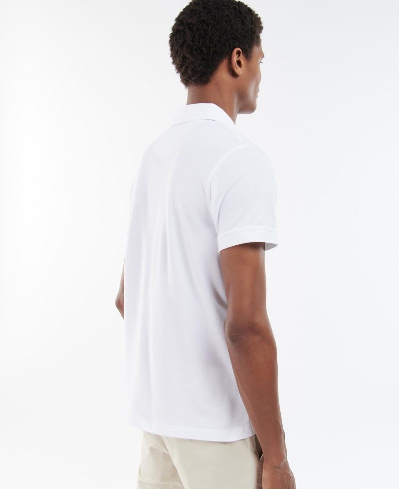 White Barbour Birkhill Polo Shirt | IAN-794360