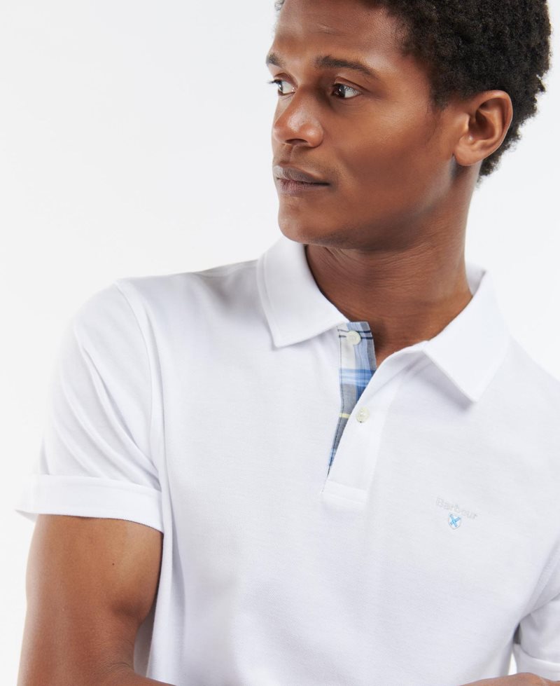 White Barbour Birkhill Polo Shirt | IAN-794360