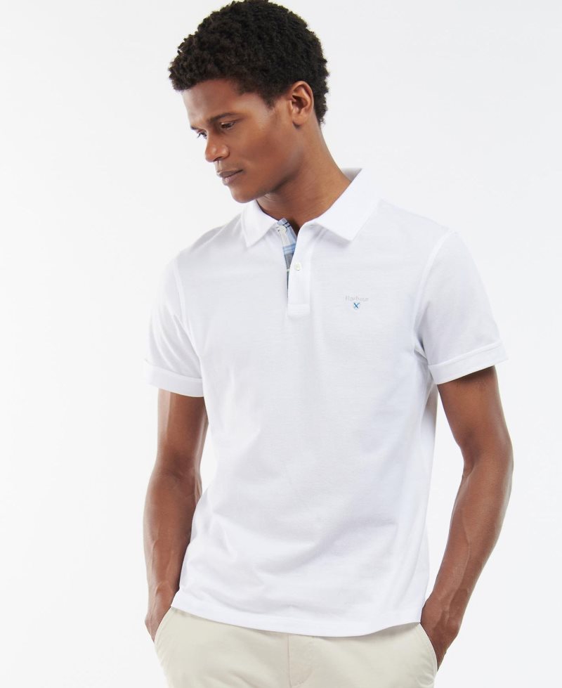 White Barbour Birkhill Polo Shirt | IAN-794360