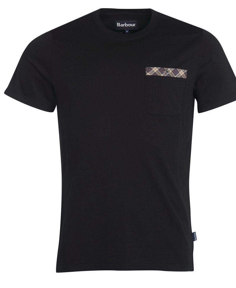 White Barbour Durness Pocket T-Shirt | QML-726130