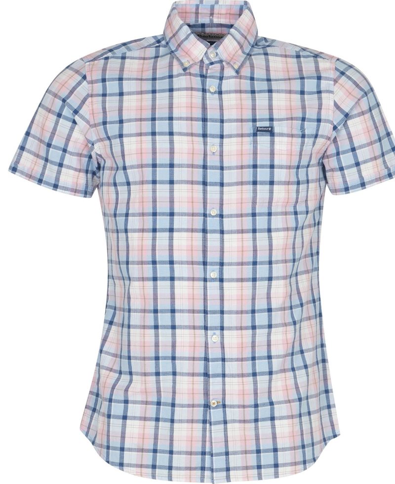 White Barbour Furniss Short Sleeve Tailored Shirt | WSP-054617