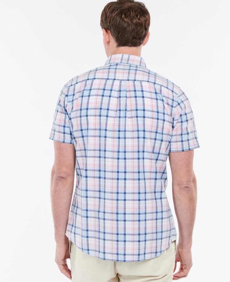 White Barbour Furniss Short Sleeve Tailored Shirt | WSP-054617