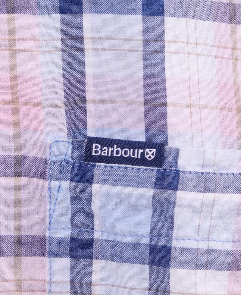 White Barbour Furniss Short Sleeve Tailored Shirt | WSP-054617