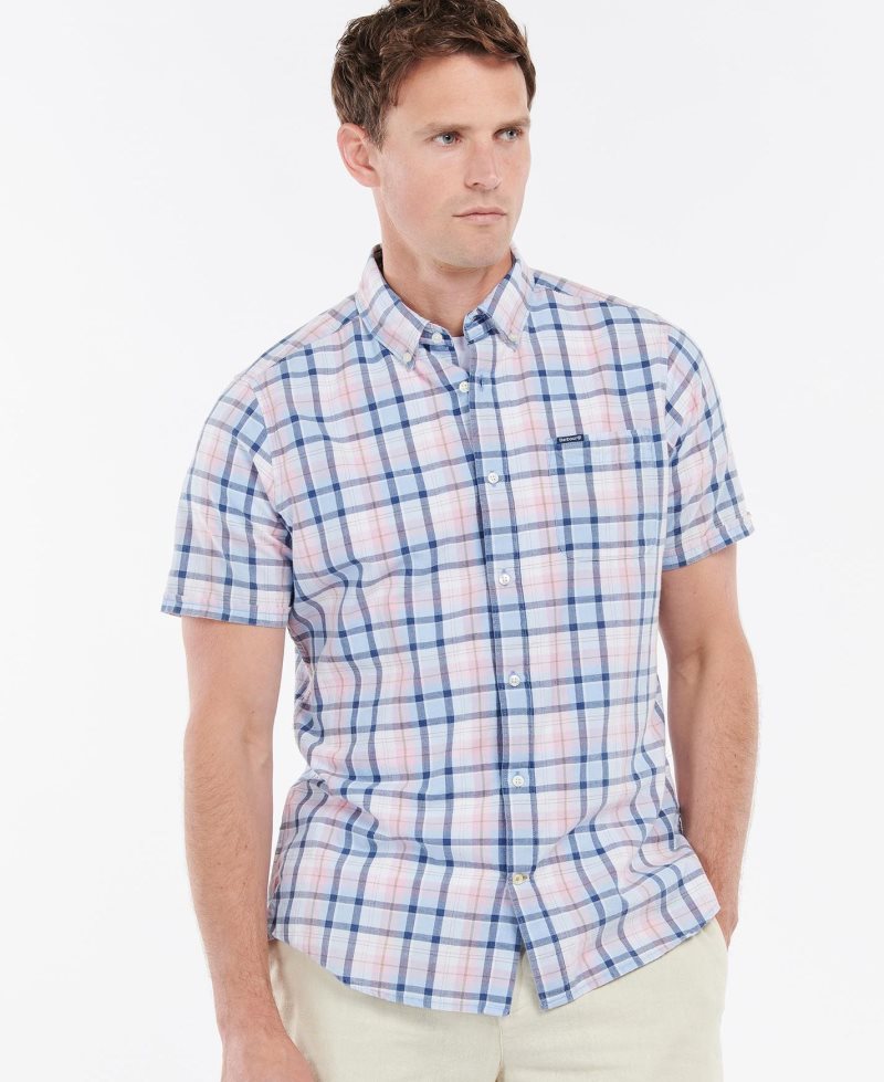 White Barbour Furniss Short Sleeve Tailored Shirt | WSP-054617