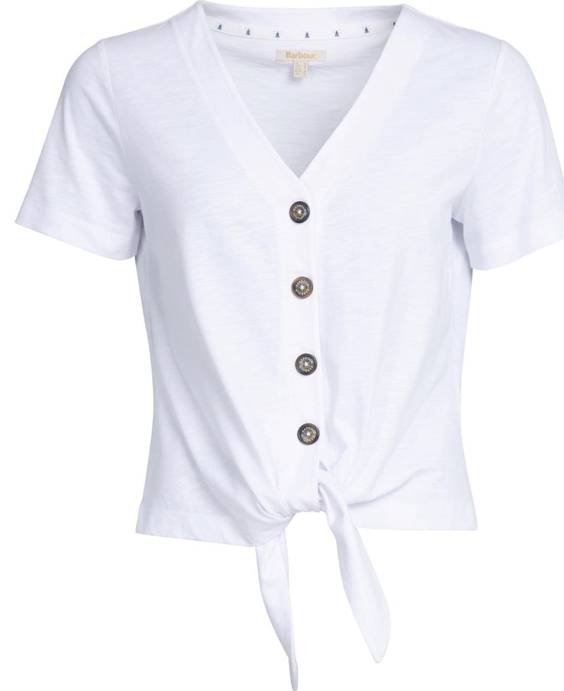 White Barbour Kenmore Top | QPC-891465