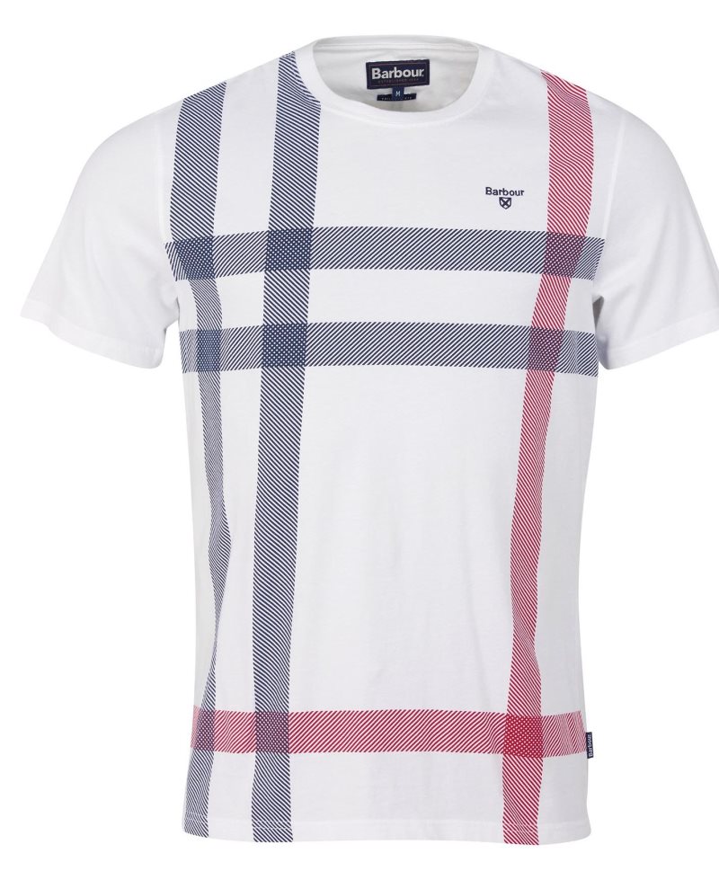 White Barbour Norman T-Shirt | AJN-826145