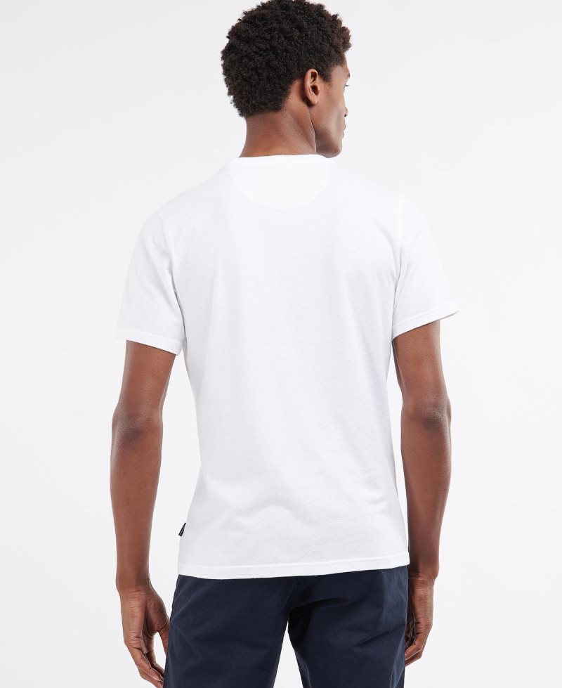 White Barbour Norman T-Shirt | AJN-826145