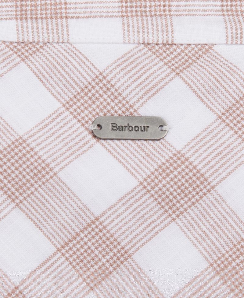 White Check Barbour Stoneleigh Top | NFZ-293765