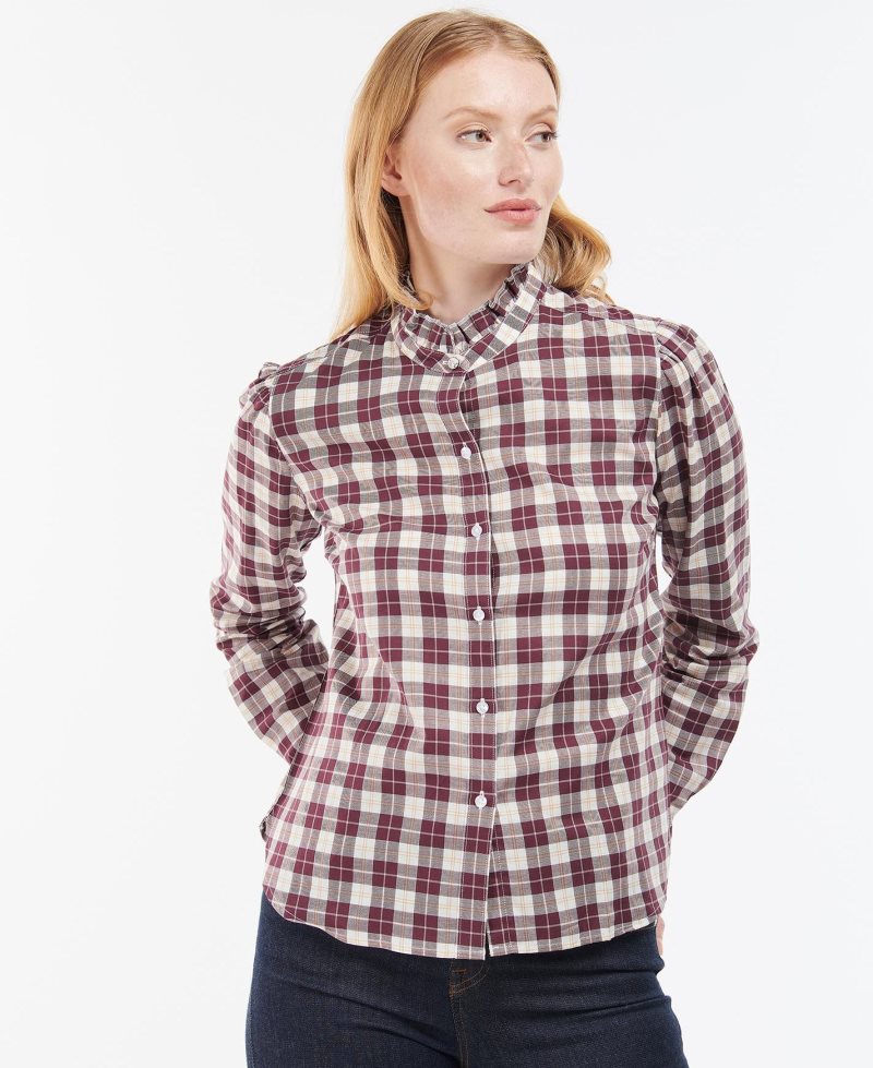 Windsor Check Barbour Daffodil Shirt | KDN-603712