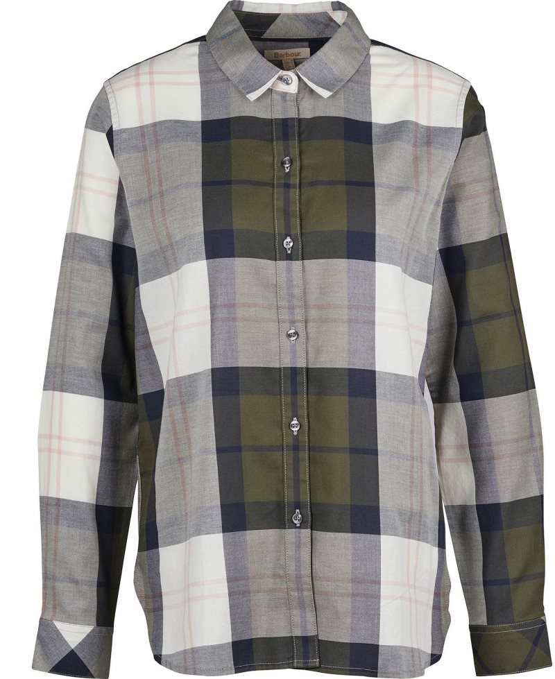 Windsor Olive Barbour Moorland Shirt | ONT-708253