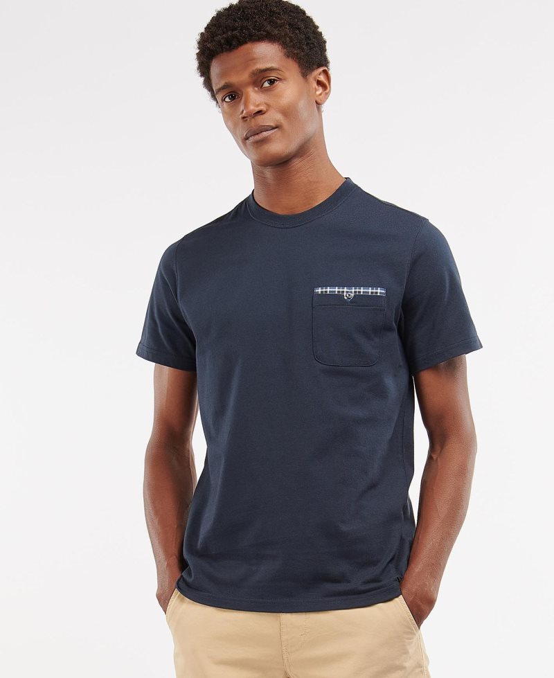 Wine Barbour Tayside T-Shirt | LTX-123674