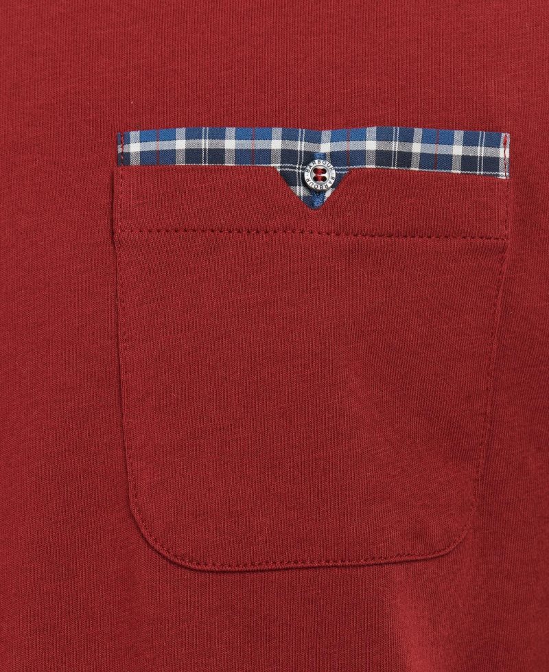 Wine Barbour Tayside T-Shirt | MBO-015378