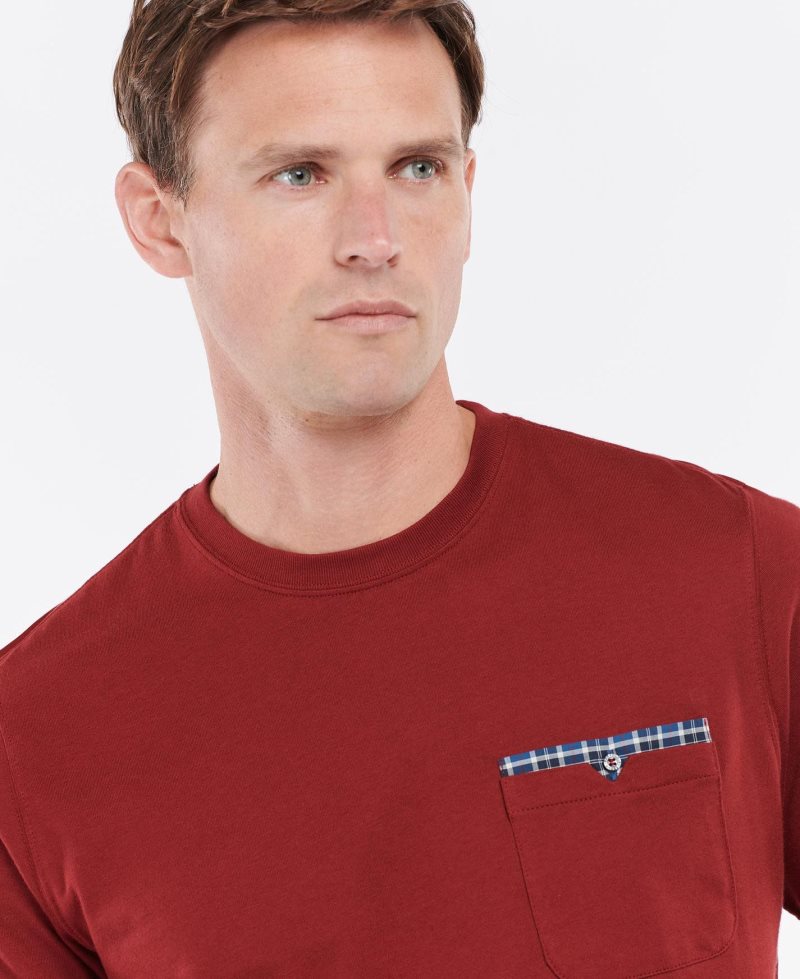 Wine Barbour Tayside T-Shirt | MBO-015378