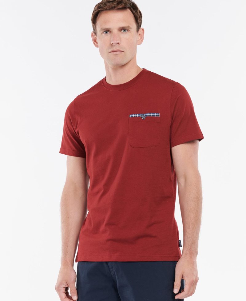 Wine Barbour Tayside T-Shirt | MBO-015378