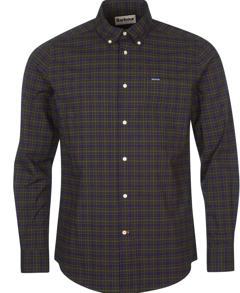 Winter Red Tartan Barbour Lomond Tailored Shirt | SCF-036472