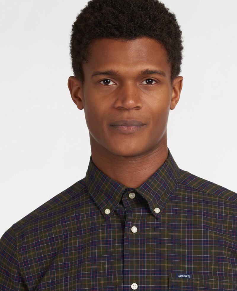 Winter Red Tartan Barbour Lomond Tailored Shirt | SCF-036472